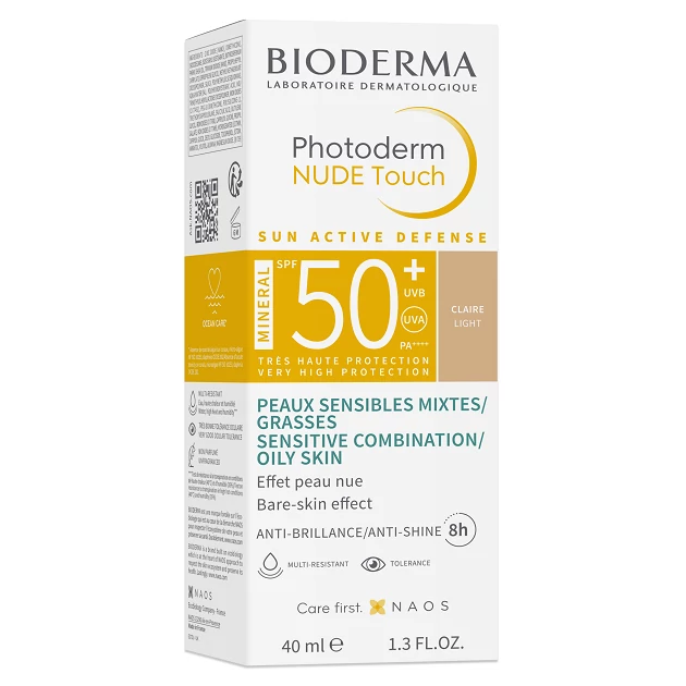 Bioderma Photoderm NUDE Touch MINERAL SPF50+ light (világos) 40ml