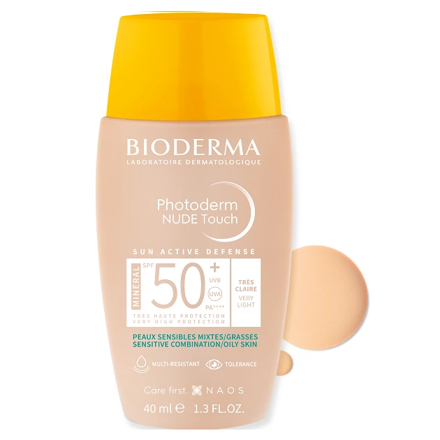 Bioderma Photoderm NUDE Touch MINERAL SPF50+ very light (nagyon világos) 40ml