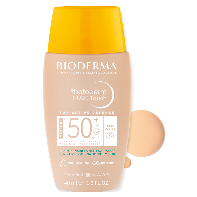 Bioderma Photoderm NUDE Touch MINERAL SPF50+ very light (nagyon világos) 40ml