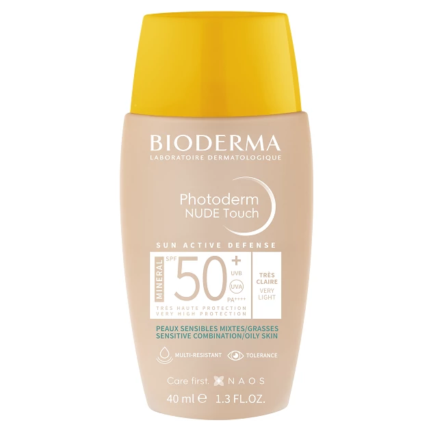 Bioderma Photoderm NUDE Touch MINERAL SPF50+ very light (nagyon világos) 40ml