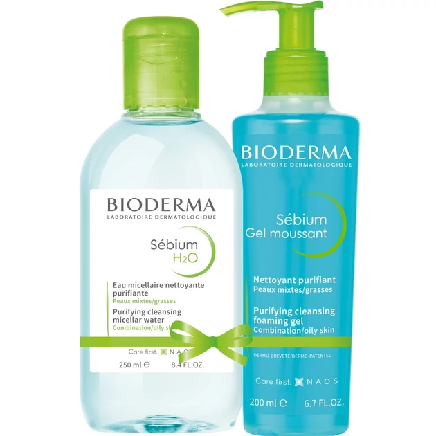 Bioderma Sébium Dupla Tisztítás csomag zsíros bőrre 200+500ml