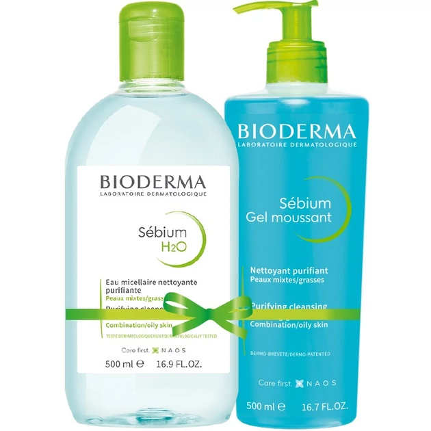 Bioderma Sébium Dupla Tisztítás csomag zsíros bőrre