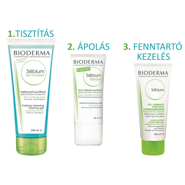 Bioderma Sébium Global komplex bőrápoló program zsíros bőrre