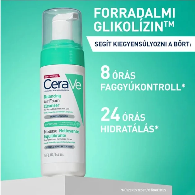 CeraVe Kiegyensúlyozó Könnyű Habtisztító kombinált, normál bőrre