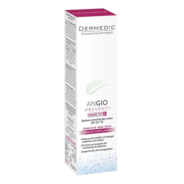 Dermedic Angio Bőrpírt korrigáló nappali krém SPF 20 + IR 40g