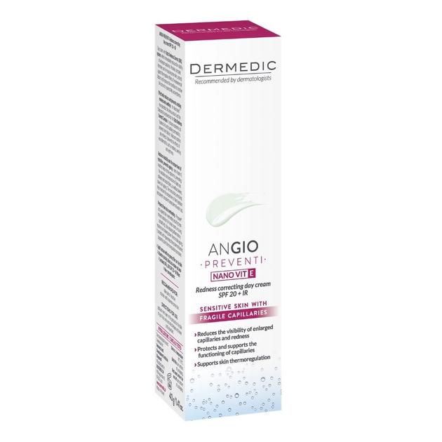 Dermedic Angio Bőrpírt korrigáló nappali krém SPF 20 + IR 40g