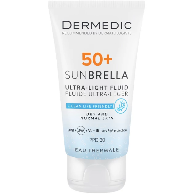 Dermedic Sunbrella Fényvédő Fluid SPF50+ száraz és normál bőrre ultra-light 40ml
