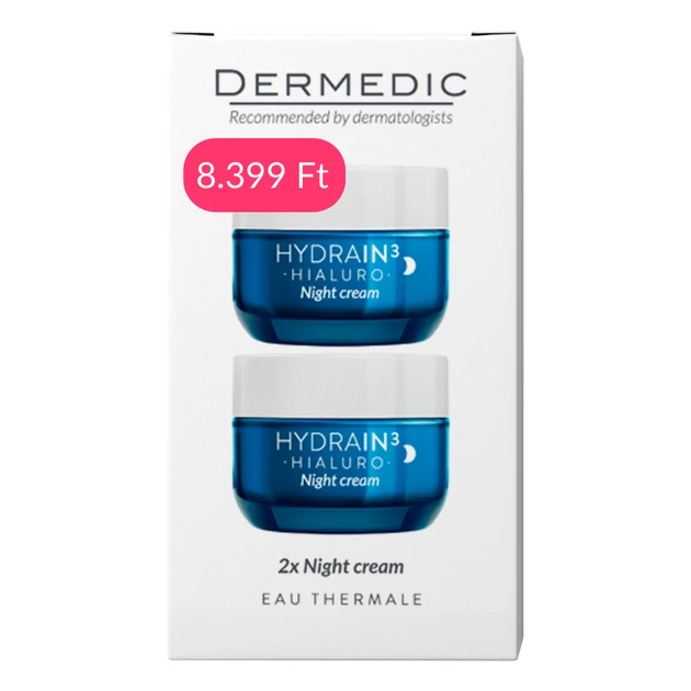 Dermedic Hydrain³ DUO Intenzíven hidratáló éjszakai krém 50ml + 50ml