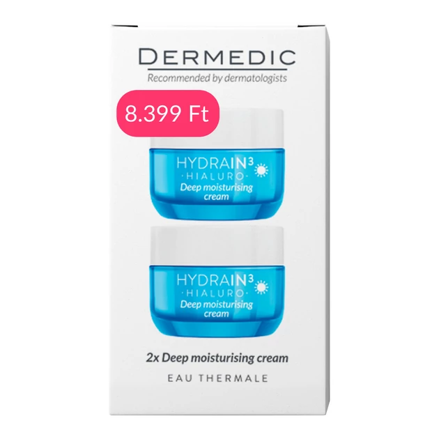 Dermedic Hydrain³ DUO Mélyhidratáló krém SPF15 50ml+50ml
