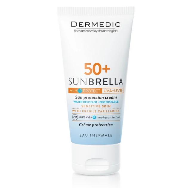 Dermedic Sunbrella Fényvédő arckrém SPF 50+ rosáceás bőrre 50ml