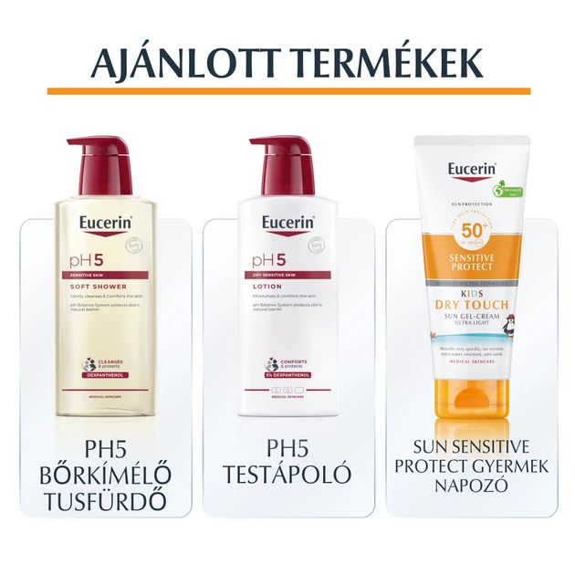 Eucerin Sun Kids Sensitive Protect Dry Touch gyermek napozó gél-krém SPF50+ 200ml