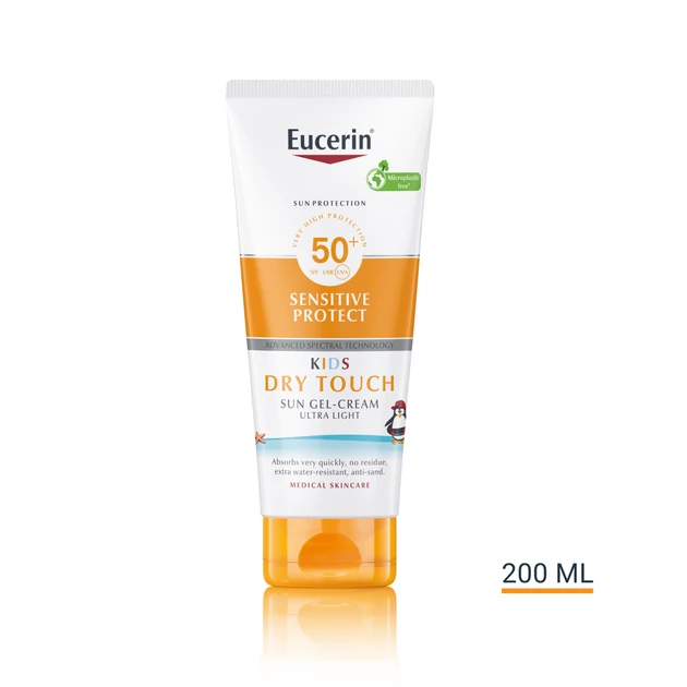 Eucerin Sun Kids Sensitive Protect Dry Touch gyermek napozó gél-krém SPF50+ 200ml