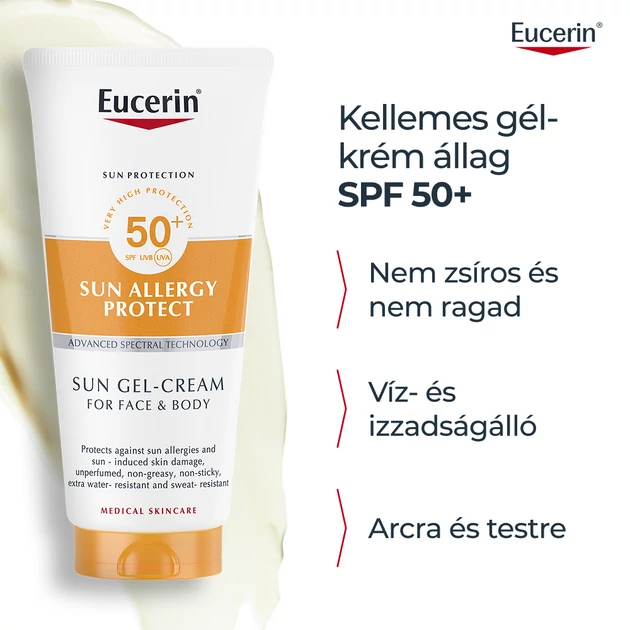 Eucerin Sun Allergy Protect Napallergia elleni krém-gél SPF50+ 200ml