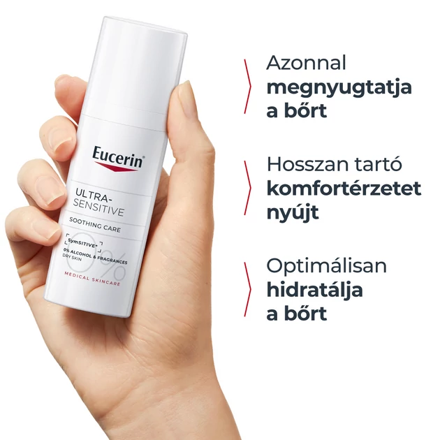 Eucerin UltraSensitive arcápoló száraz bőrre 50ml