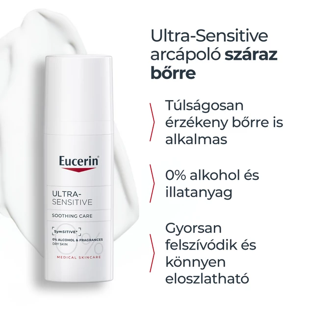 Eucerin UltraSensitive arcápoló száraz bőrre 50ml