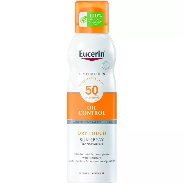 Eucerin Sun Oil Control Dry Touch Színtelen Napozó aerosol spray SPF50+ 200ml