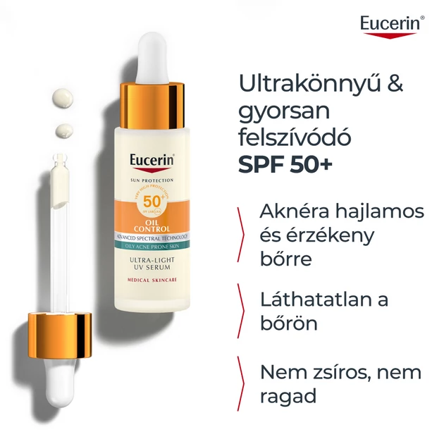 Eucerin Sun Oil Control Nappali UV Szérum arcra SPF50+ 30ml
