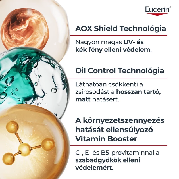 Eucerin Sun Oil Control Nappali UV Szérum arcra SPF50+ 30ml