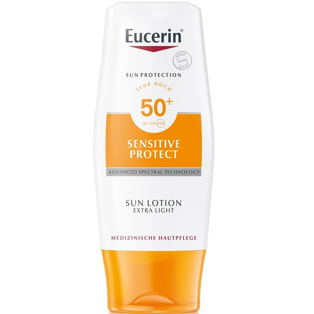 Eucerin Sun Sensitive Protect Extra könnyű naptej SPF50 150ml