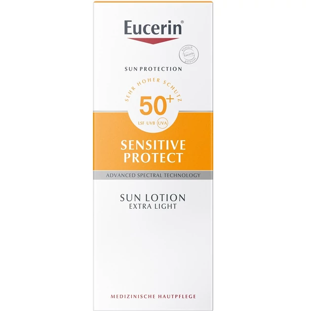 Eucerin Sun Sensitive Protect Extra könnyű naptej SPF50 150ml