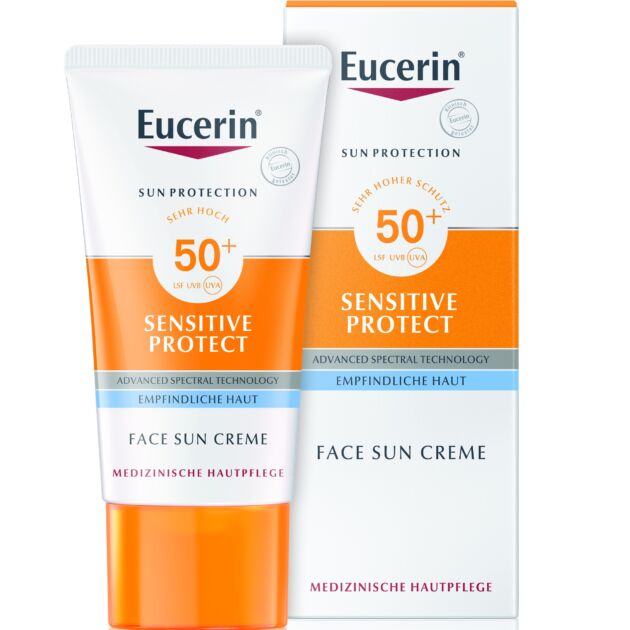 Eucerin Sun Sensitive Protect Napozó krém arcra SPF50+ 50ml