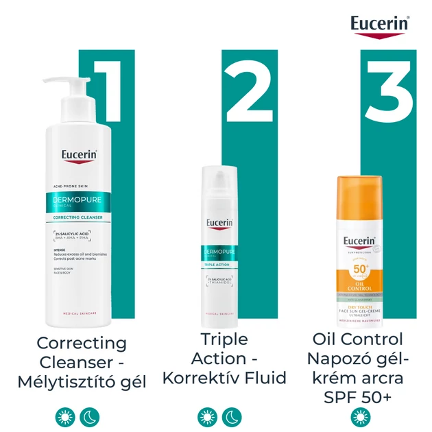 Eucerin DermoPure Clinical Correcting Cleanser - Mélytisztító gél 400ml