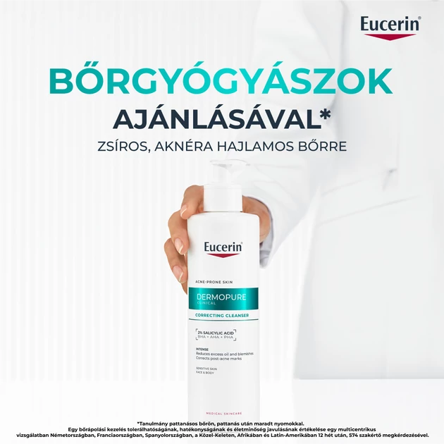 Eucerin DermoPure Clinical Correcting Cleanser - Mélytisztító gél 400ml