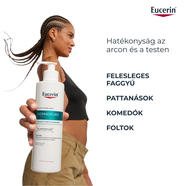 Eucerin DermoPure Clinical Correcting Cleanser - Mélytisztító gél 400ml