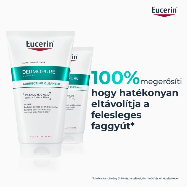 Eucerin DermoPure Clinical Correcting Cleanser - Mélytisztító gél 150ml