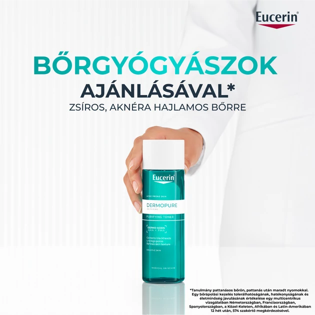 Eucerin DermoPure Clinical Purifying Toner - Mélytisztító tonik 200ml