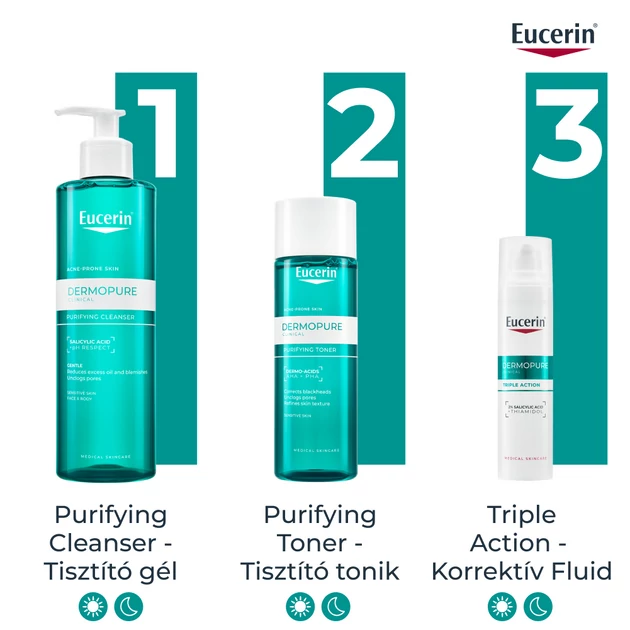 Eucerin DermoPure Clinical Purifying Toner - Mélytisztító tonik 200ml