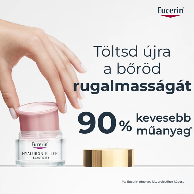 Eucerin Hyaluron-Filler + Elasticity bőrtömörséget regeneráló nappali arckrém Rose SPF30 öko utántöltő 50ml