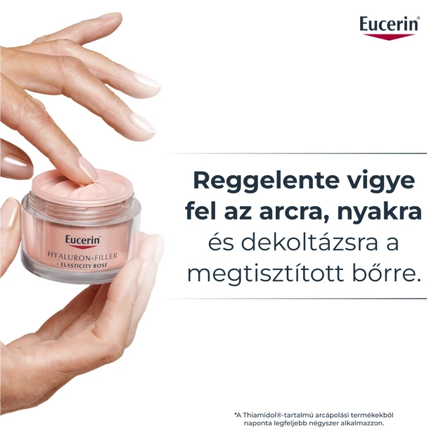 Eucerin Hyaluron-Filler + Elasticity bőrtömörséget regeneráló nappali arckrém Rose SPF30 50ml
