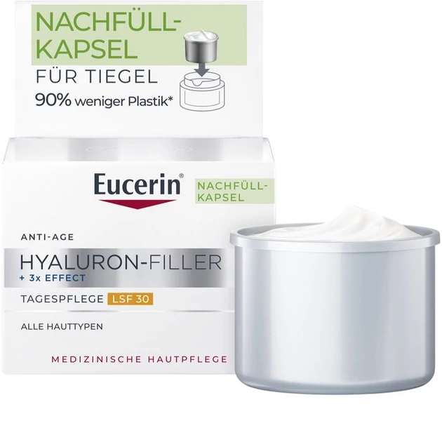 Eucerin Hyaluron-Filler Ráncfeltöltő nappali arckrém SPF30 öko utántöltő 50ml