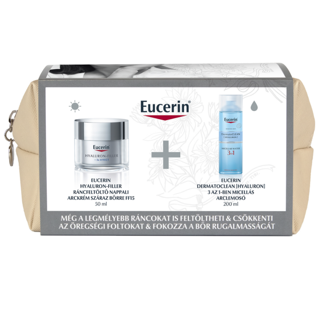 Eucerin Hyaluron-Filler Ráncfeltöltő tisztító csomag normál bőrre