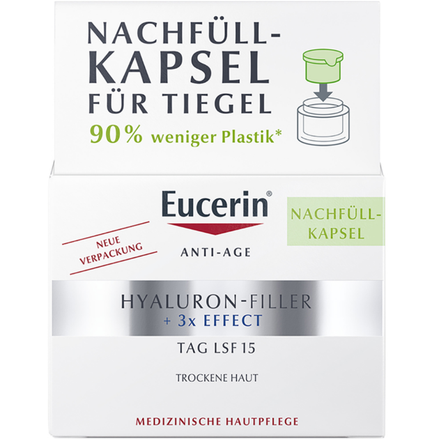Eucerin Hyaluron-Filler Ráncfeltöltő nappali arckrém öko-utántöltő 50ml
