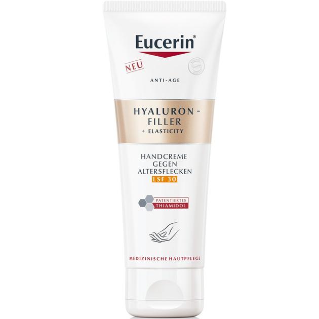 Eucerin Hyaluron-Filler + Elasticity pigmentfolt halványító &amp; bőrfiatalító kézkrém SPF30 75ml