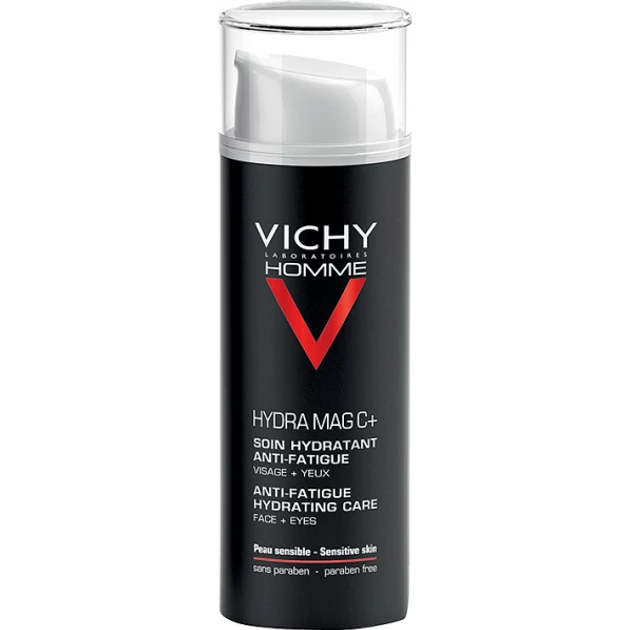 Vichy Homme Hydra Mag C+ hidratáló arckrém fáradtság ellen arcra és szemkörnyékre 50 ml