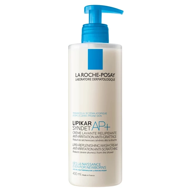 La Roche-Posay Lipikar Syndet AP+ lipidpótló krém-tusfürdő irritáció és viszketés ellen