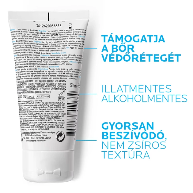 La Roche-Posay Lipikar Xerand kézkrém 50 ml