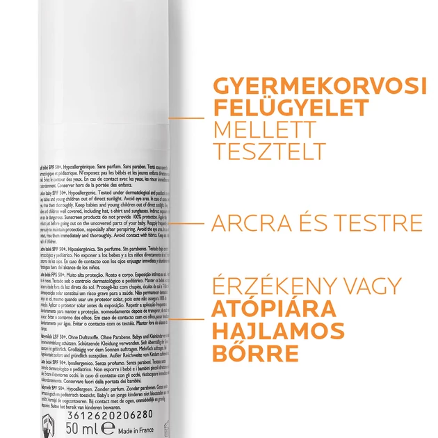 La Roche-Posay Anthelios Dermo-Pediatrics BABA napvédő tej SPF50+ 50ml