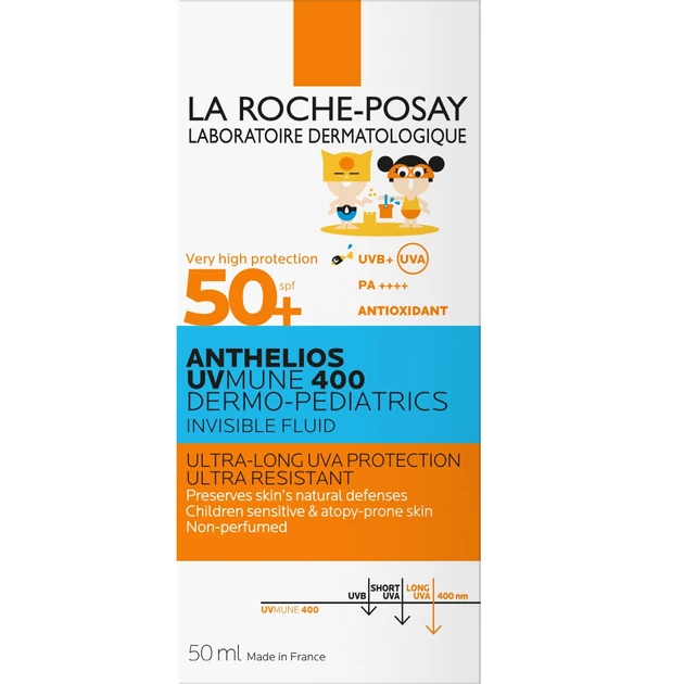 La Roche-Posay Anthelios Dermo-Pediatrics UVMune 400 Napvédő fluid SPF50+ gyereknek 50ml