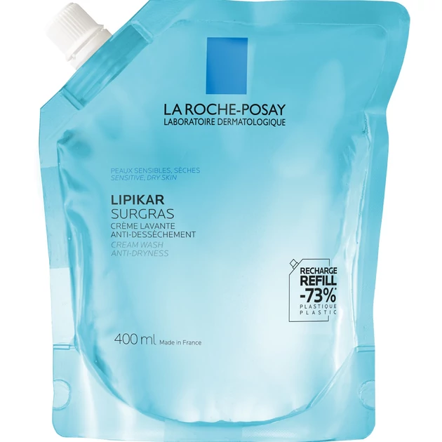 La Roche-Posay Lipikar Surgras utántöltő koncentrált tusoló krém bőrszárazság ellen 400ml