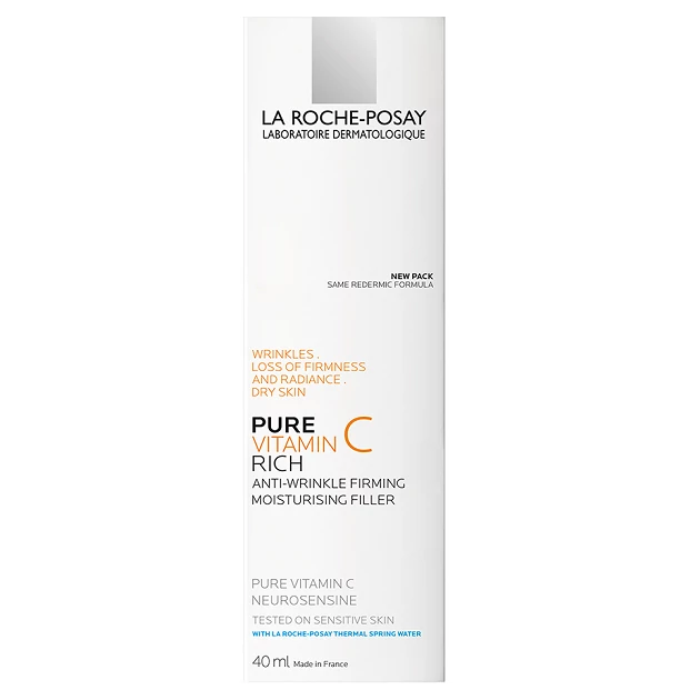La Roche-Posay Pure C-Vitamin ránctalanító krém (Redermic C) száraz bőrre 40 ml