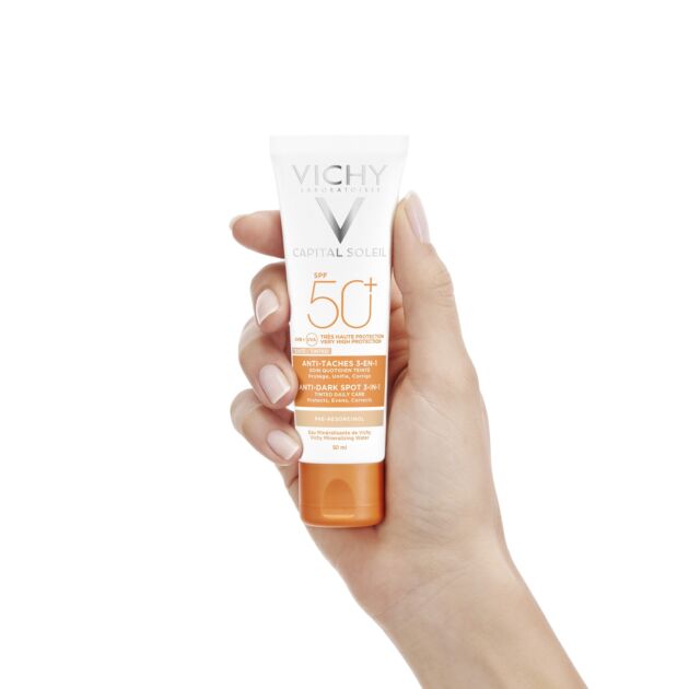 Vichy Capital Soleil Színezett Napvédő krém pigmentfoltok ellen SPF50+ 50ml