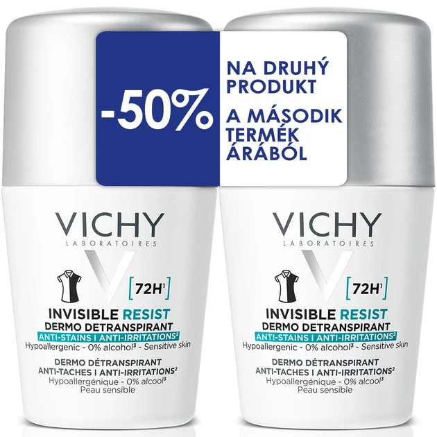 Vichy Dezodor Invisible Resist foltok és irritáció ellen DUO PACK