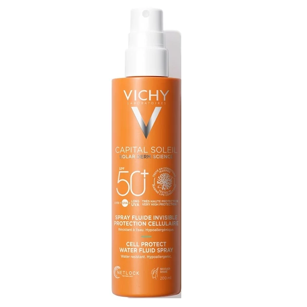 VICHY Capital Soleil Bőrsejtvédő vizes fluid spray SPF50+ 200ml