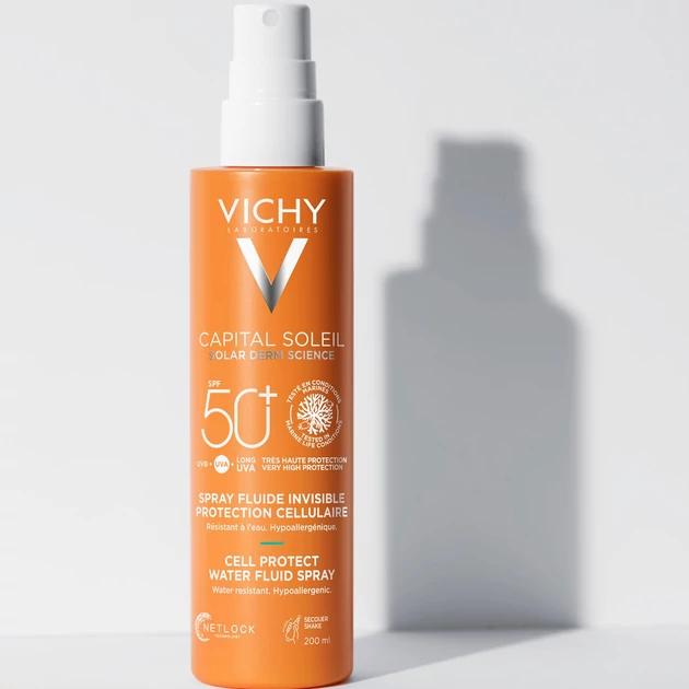 VICHY Capital Soleil Bőrsejtvédő vizes fluid spray SPF50+ 200ml