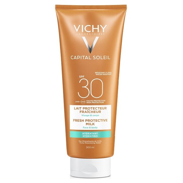 Vichy Capital Soleil Beach Protect Hidratáló naptej arcra és testre SPF30