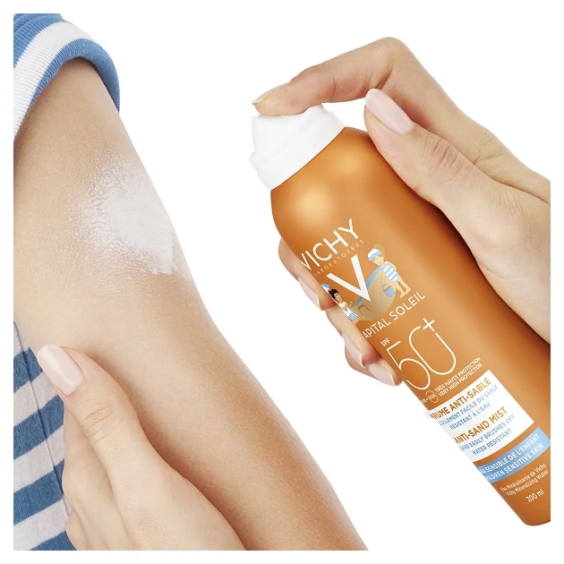 Vichy Idéal Soleil homokálló napvédő spray gyerekeknek arcra és testre SPF 50⁺ 200 ml